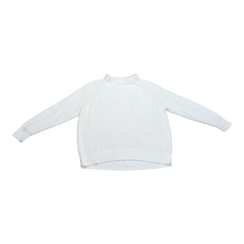 Jenni Kayne Cotton Fisherman Sweater Ivory XS - Picture 3 of 6